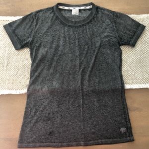 VS Pink Gray Distressed Ringer Tee T-shirt Shirt S
